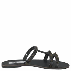Steve Madden Enny Black Leather Grå och Svart Sale