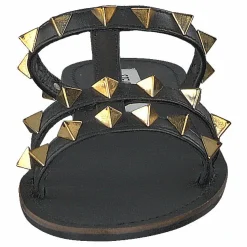 Steve Madden Enny Black Leather Grå och Svart Sale