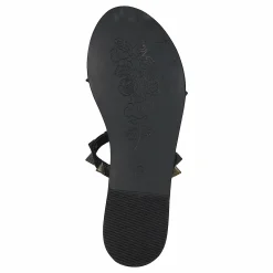 Steve Madden Enny Black Leather Grå och Svart Sale