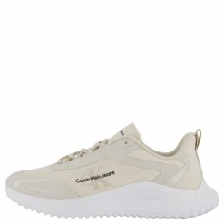 Calvin Klein Eva Runner Low Lace Mix Ml Wn Eggshell/creamy White Vit New