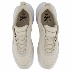 Calvin Klein Eva Runner Low Lace Mix Ml Wn Eggshell/creamy White Vit New