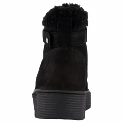 Tommy Hilfiger Faux Fur Nubuck Low Lace-up Black Svart