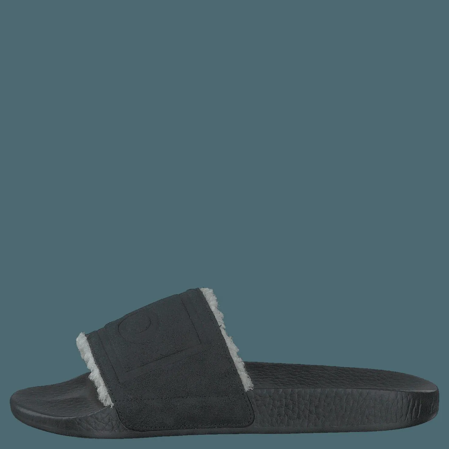 Polo Ralph Lauren Faux-Shearling–Lined Suede Slide Black Svart Hot