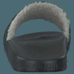 Polo Ralph Lauren Faux-Shearling–Lined Suede Slide Black Svart Hot