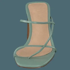 NA-KD Fine Strappy Block Heel Pastel Green Grön och Brun Online