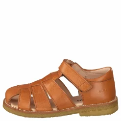 Angulus Fisherman Sandal With Velcro Cognac Orange New