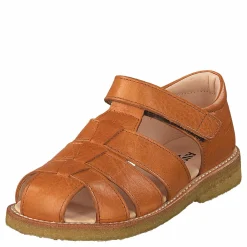 Angulus Fisherman Sandal With Velcro Cognac Orange New