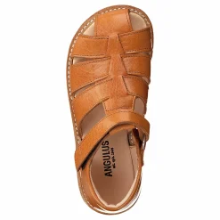 Angulus Fisherman Sandal With Velcro Cognac Orange New