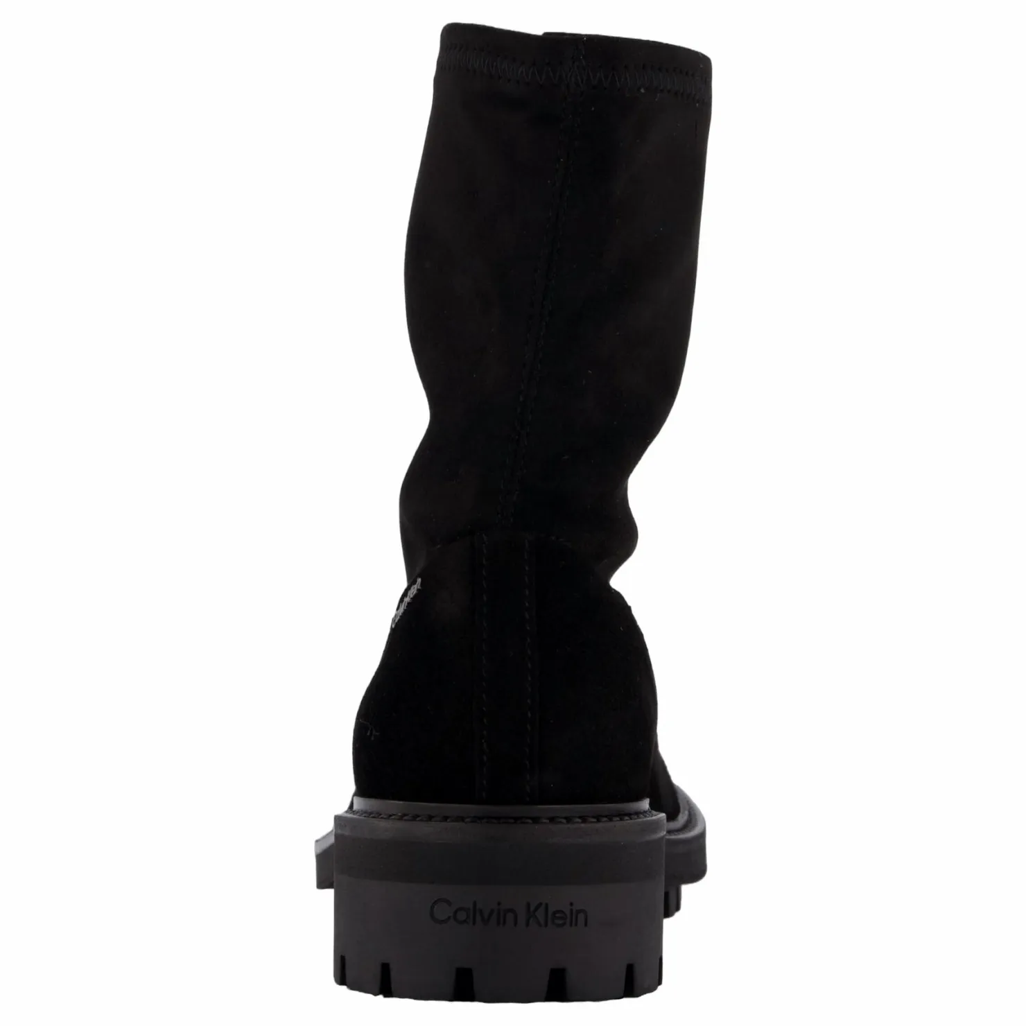 Calvin Klein Flat Sock Boot Sue Mix Ck Black Svart Best