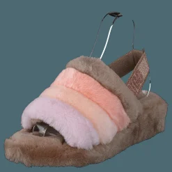UGG Fluff Yeah Slide Beachwood Multi Rosa och Brun Hot