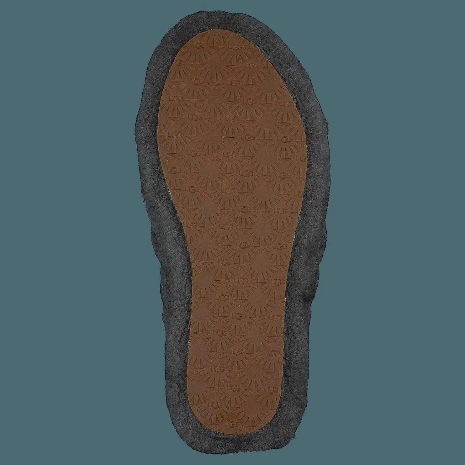 UGG Fluff Yeah Slide Charcoal Svart Sale