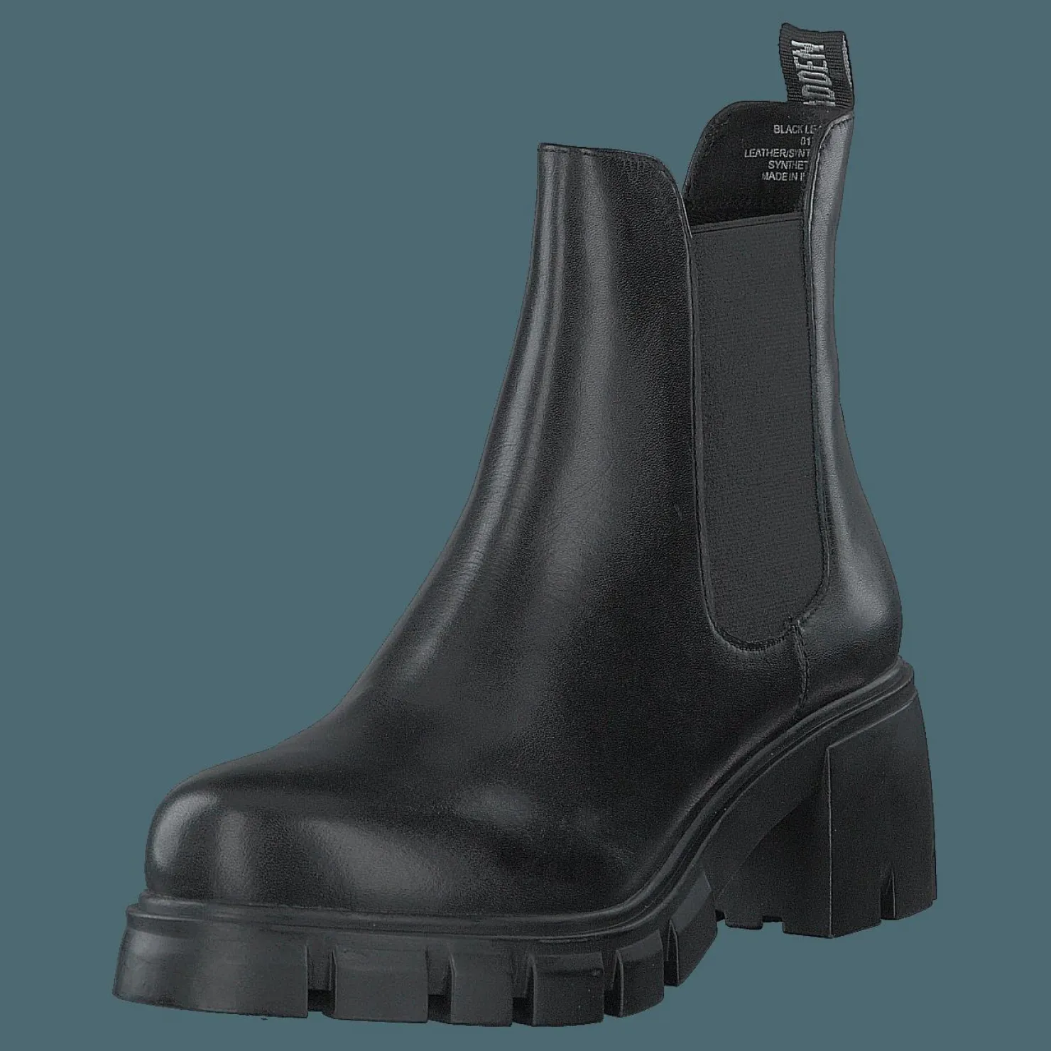 Steve Madden Forza Black Leather Svart Clearance