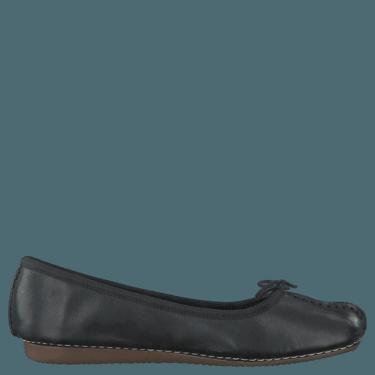 Clarks Freckle Ice Black Leather Svart Sale