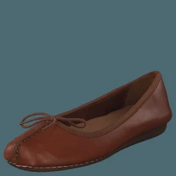 Clarks Freckle Ice Dark Tan Lea Brun New