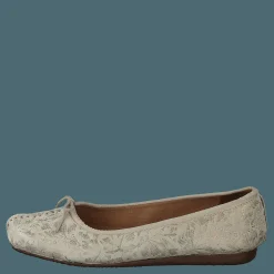 Clarks Freckle Ice Off White Metallic Brun och Beige New