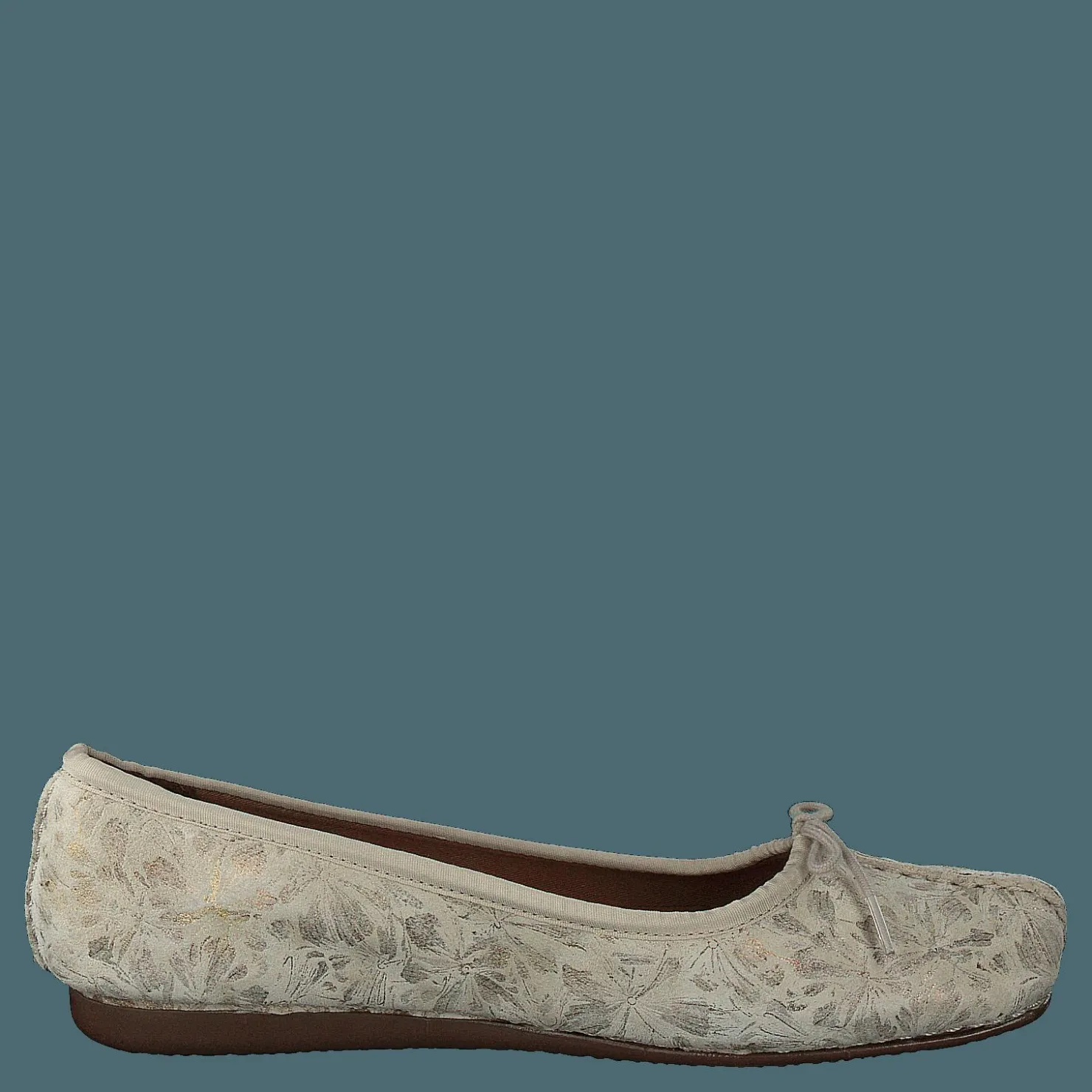 Clarks Freckle Ice Off White Metallic Brun och Beige New