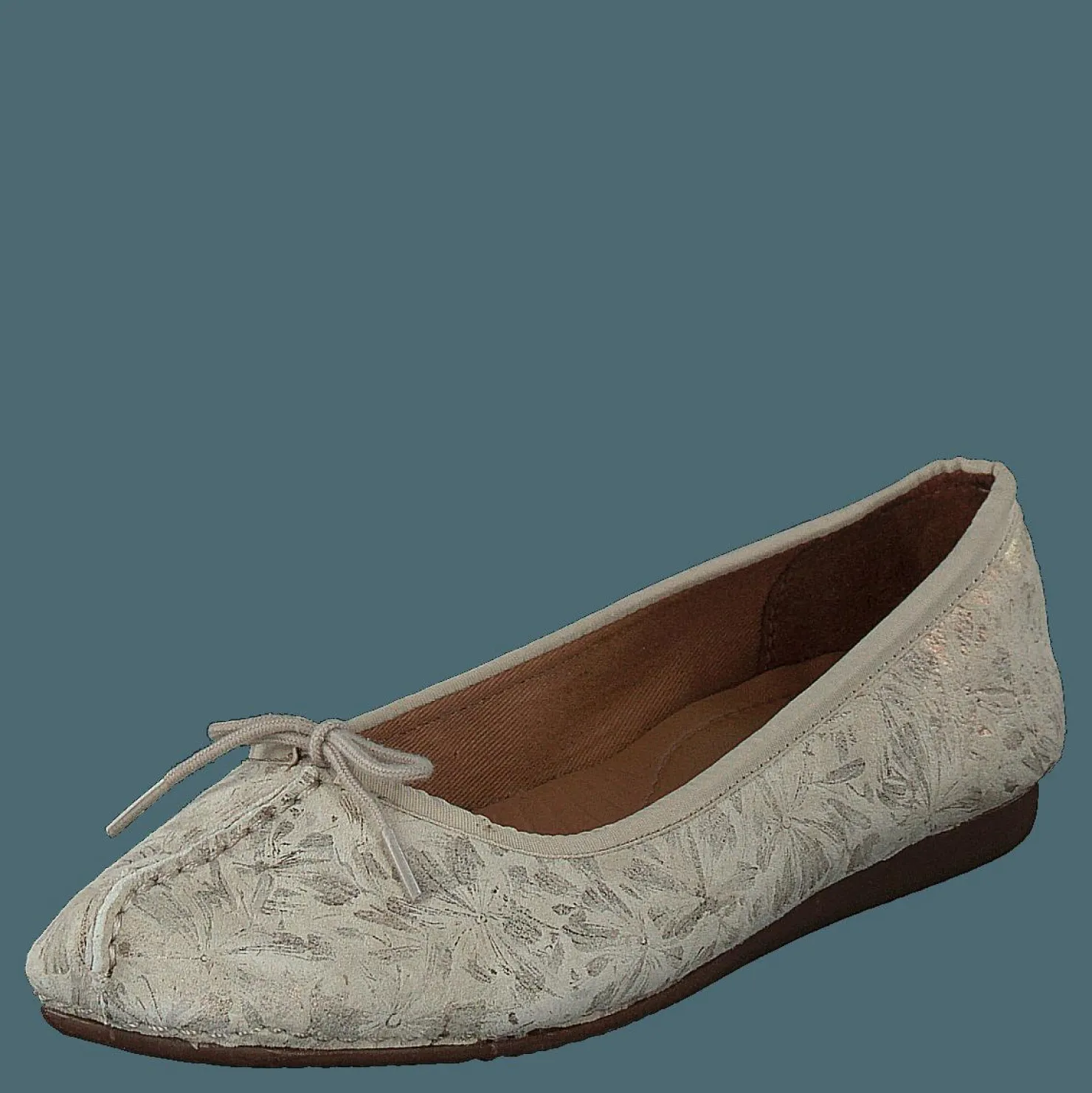 Clarks Freckle Ice Off White Metallic Brun och Beige New