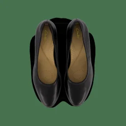 Clarks Freva55 Court Black Leather Svart Online