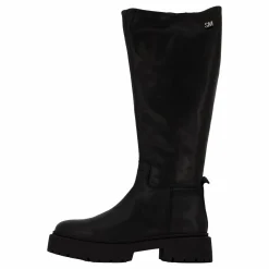 Steve Madden Galina Boots Black Leather Svart Discount