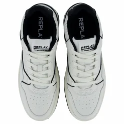 Replay Gemini Punch Sneaker Off Wht/black Vit Sale