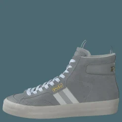Polo Ralph Lauren Gervin Mid Suede Sneaker Soft Grey Grå New