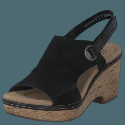 Clarks Giselle Sea Black Sde Brun