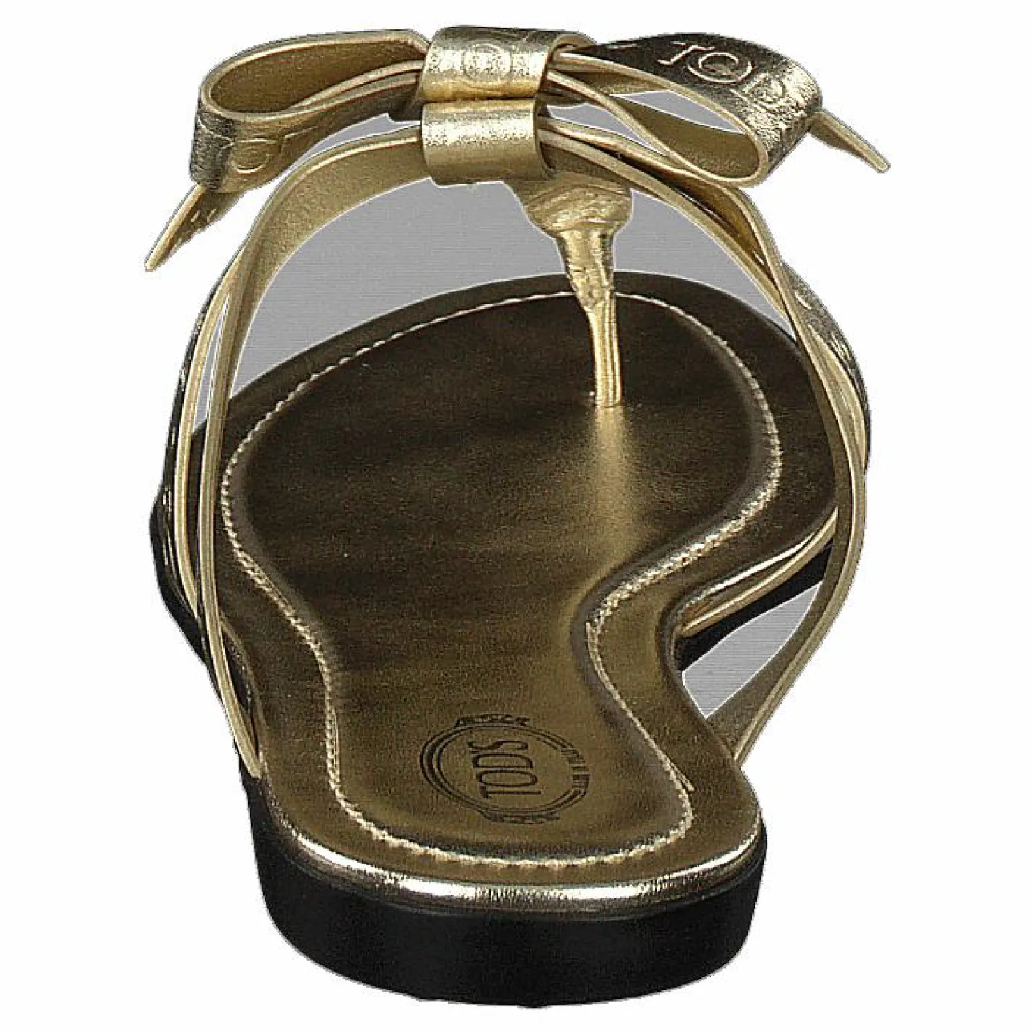 Tod's Gomma Bow Sandal Flan Brun New