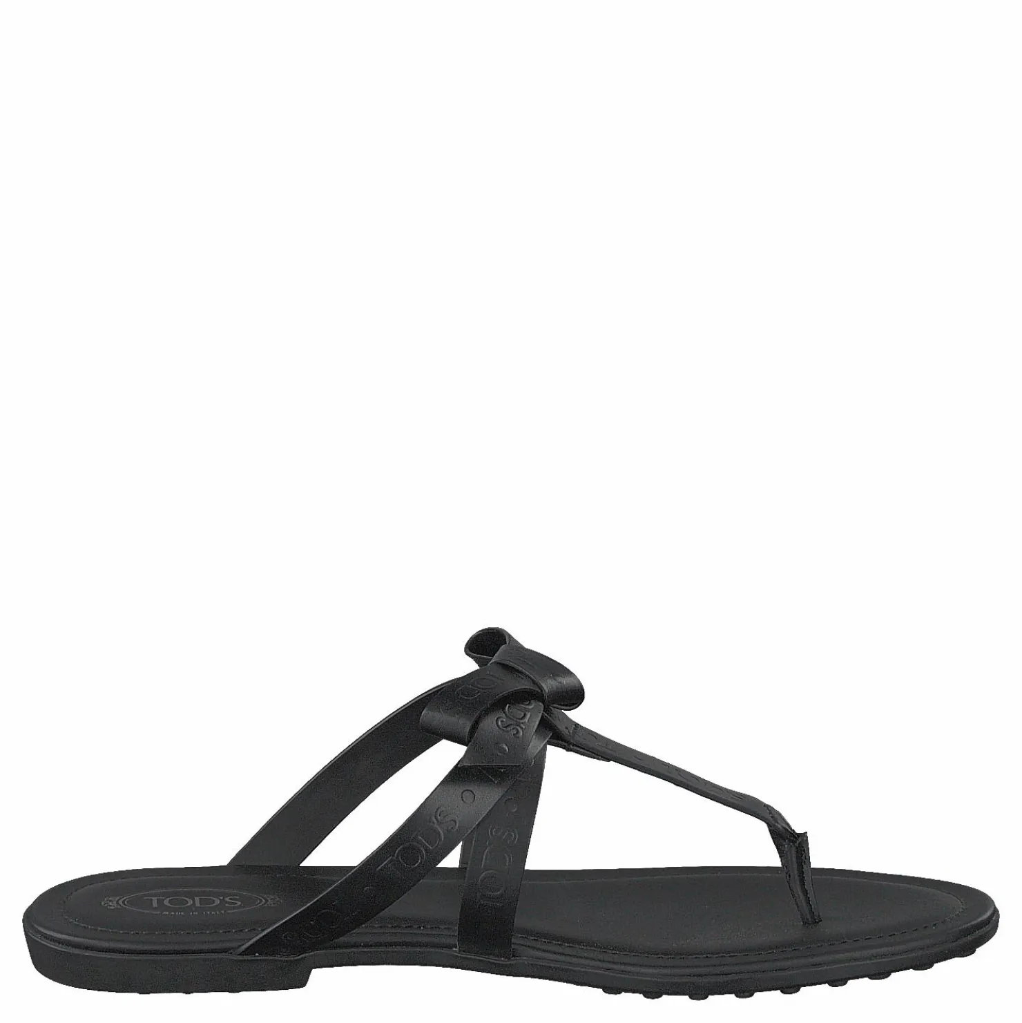 Tod's Gomma Bow Sandal Nero Svart Clearance