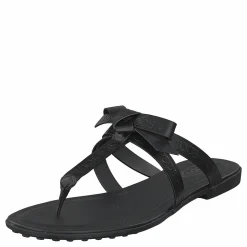 Tod's Gomma Bow Sandal Nero Svart Clearance