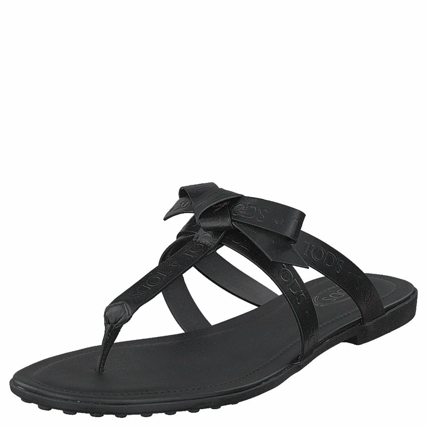 Tod's Gomma Bow Sandal Nero Svart Clearance