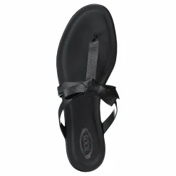 Tod's Gomma Bow Sandal Nero Svart Clearance
