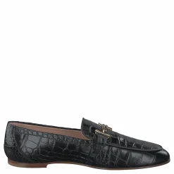 Tod's Gommini Double T Black Printed Reptile Svart