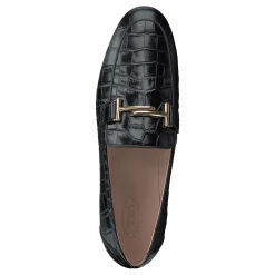 Tod's Gommini Double T Black Printed Reptile Svart