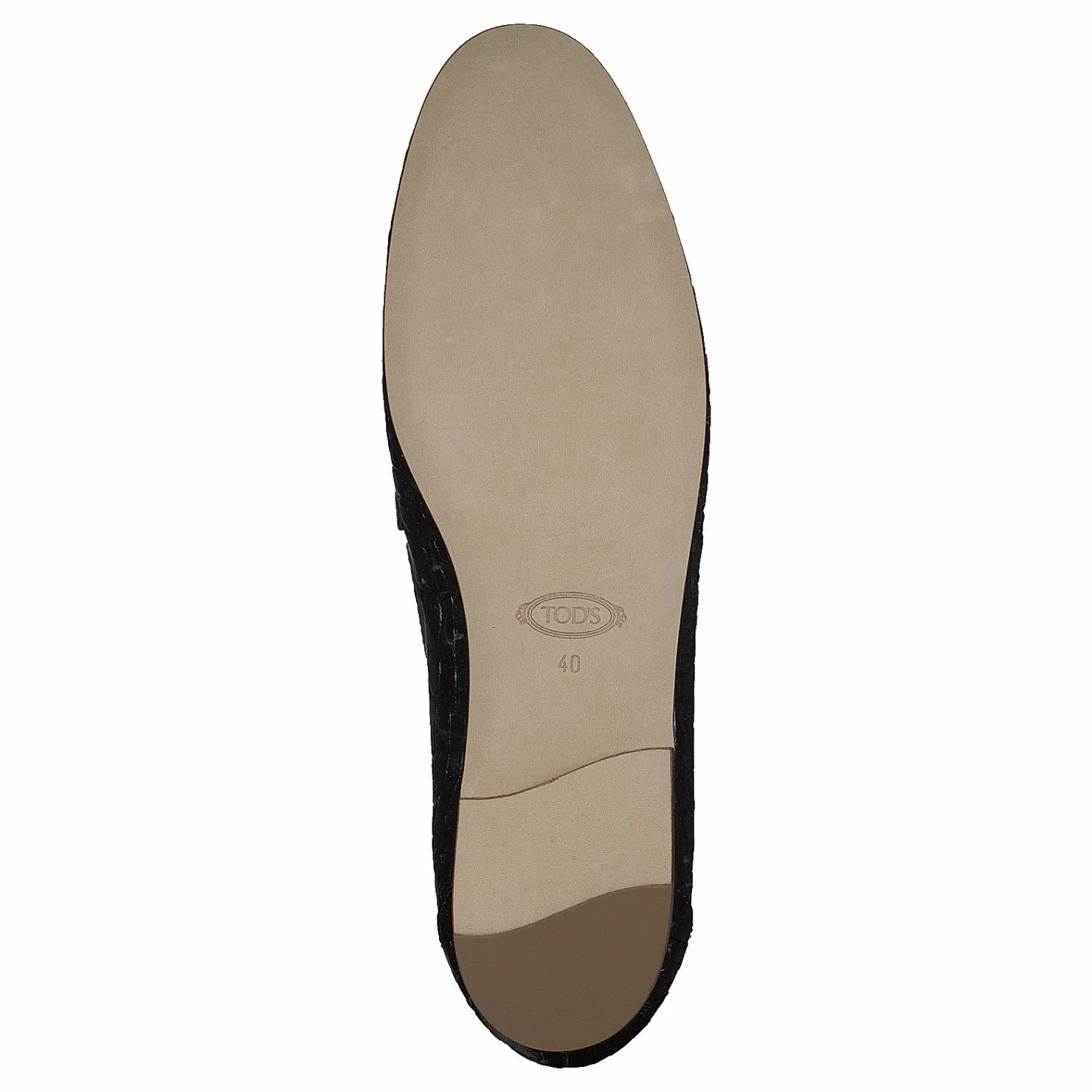 Tod's Gommini Double T Black Printed Reptile Svart