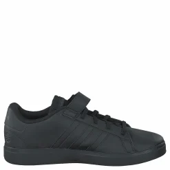 adidas Grand Court Elastic Lace and Top Strap Shoes Core Black / Core Black / Grey Six Svart Outlet