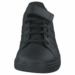 adidas Grand Court Elastic Lace and Top Strap Shoes Core Black / Core Black / Grey Six Svart Outlet