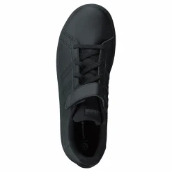 adidas Grand Court Elastic Lace and Top Strap Shoes Core Black / Core Black / Grey Six Svart Outlet