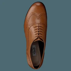Clarks Hamble Oak Dark Tan Leather Brun Outlet