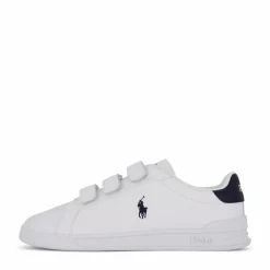 Polo Ralph Lauren Heritage Court II Leather Sneaker White / Navy Vit Sale