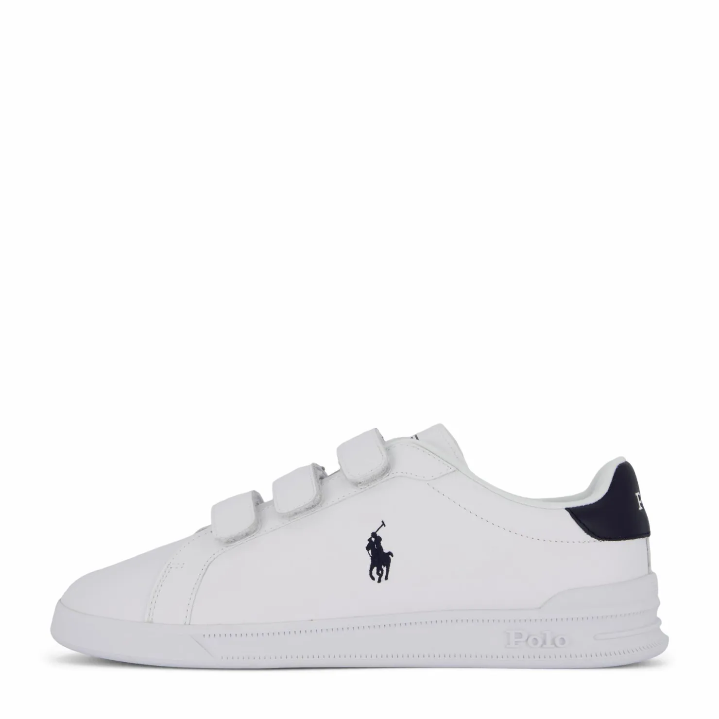 Polo Ralph Lauren Heritage Court II Leather Sneaker White / Navy Vit Sale