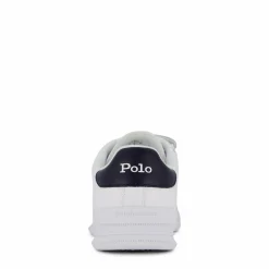 Polo Ralph Lauren Heritage Court II Leather Sneaker White / Navy Vit Sale