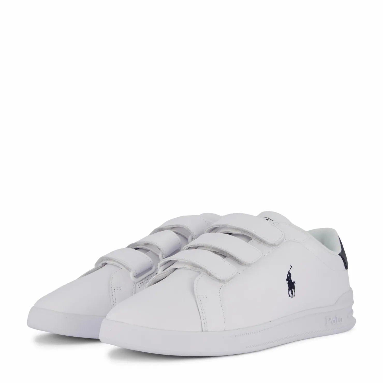 Polo Ralph Lauren Heritage Court II Leather Sneaker White / Navy Vit Sale