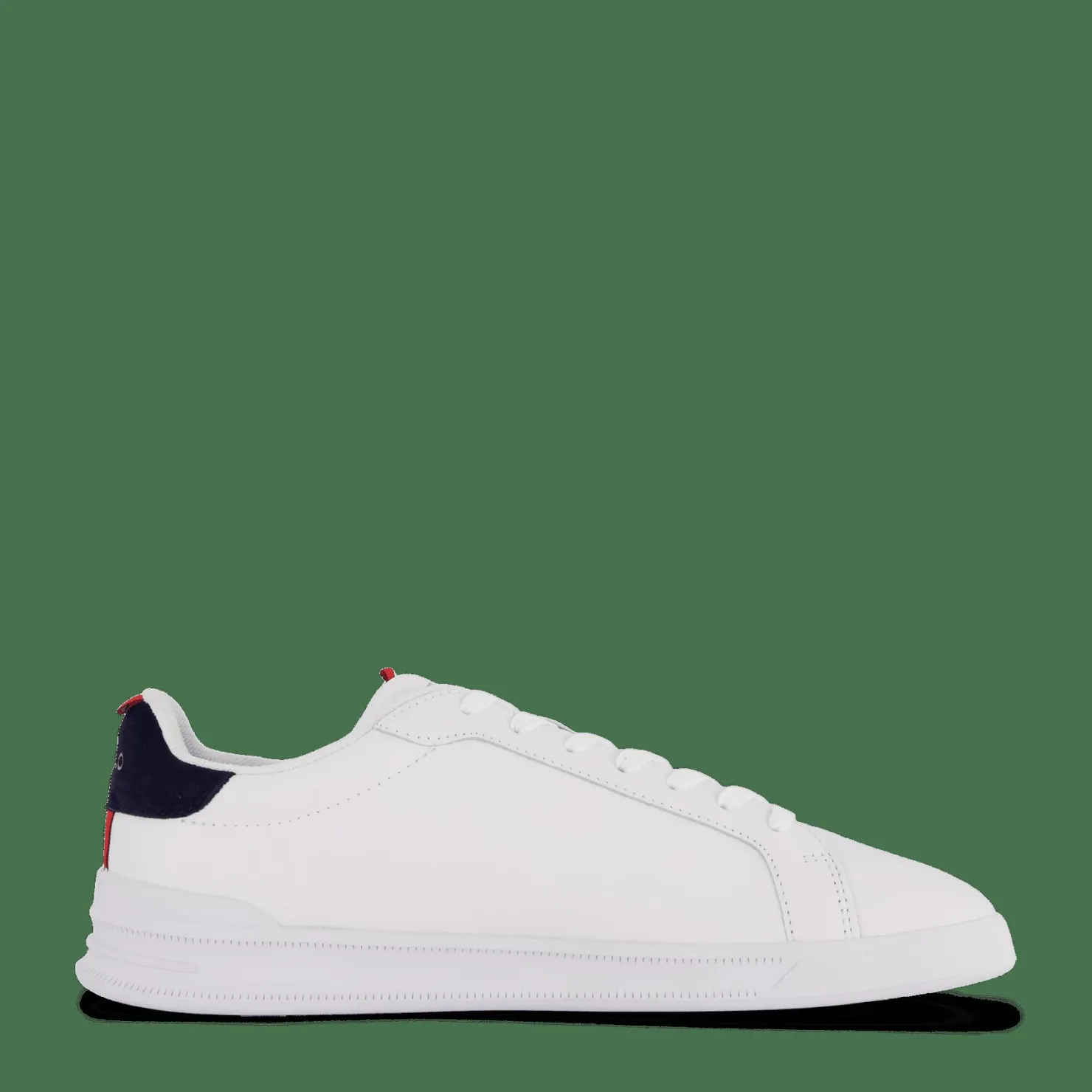 Polo Ralph Lauren Heritage Court II Leather Sneaker White / Navy / Red Vit
