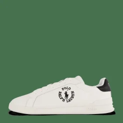 Polo Ralph Lauren Heritage Court II Leather Sneaker Deckwash White / Black Vit
