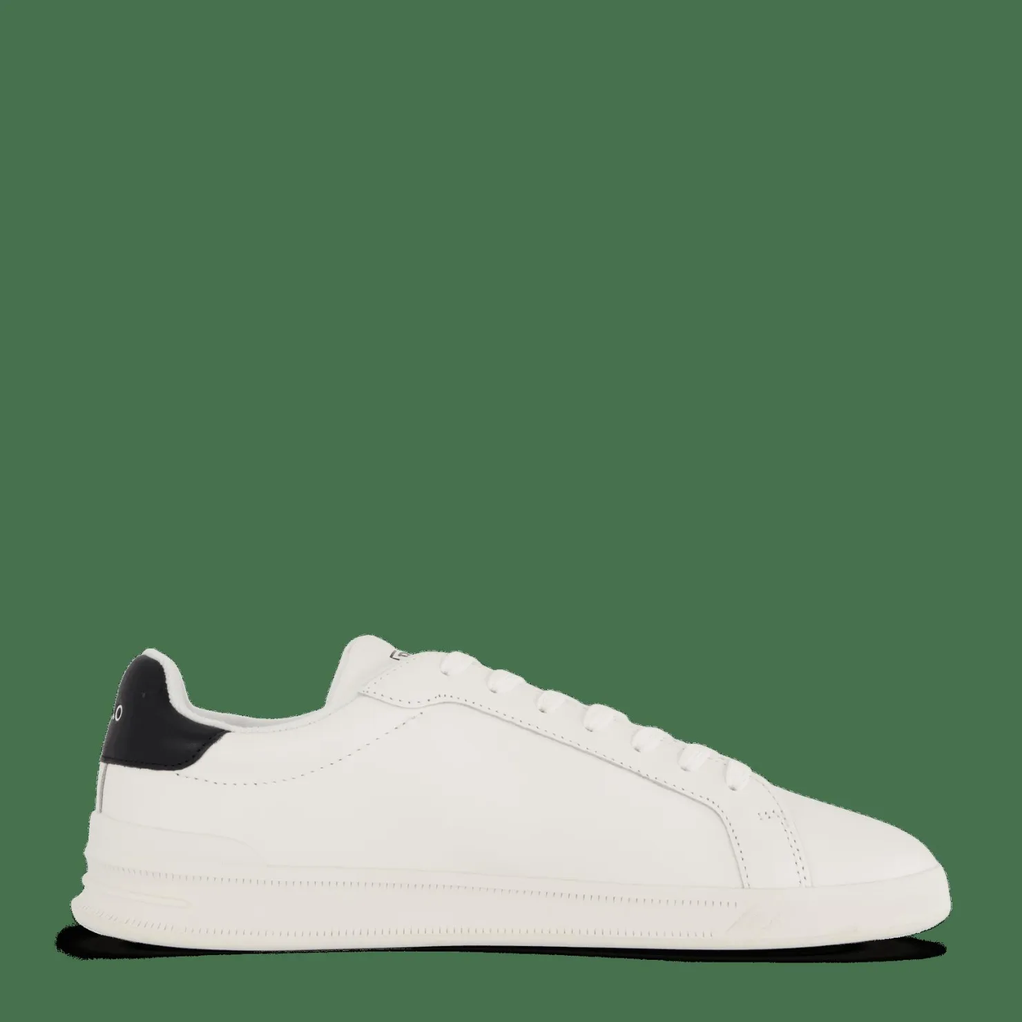 Polo Ralph Lauren Heritage Court II Leather Sneaker Deckwash White / Black Vit