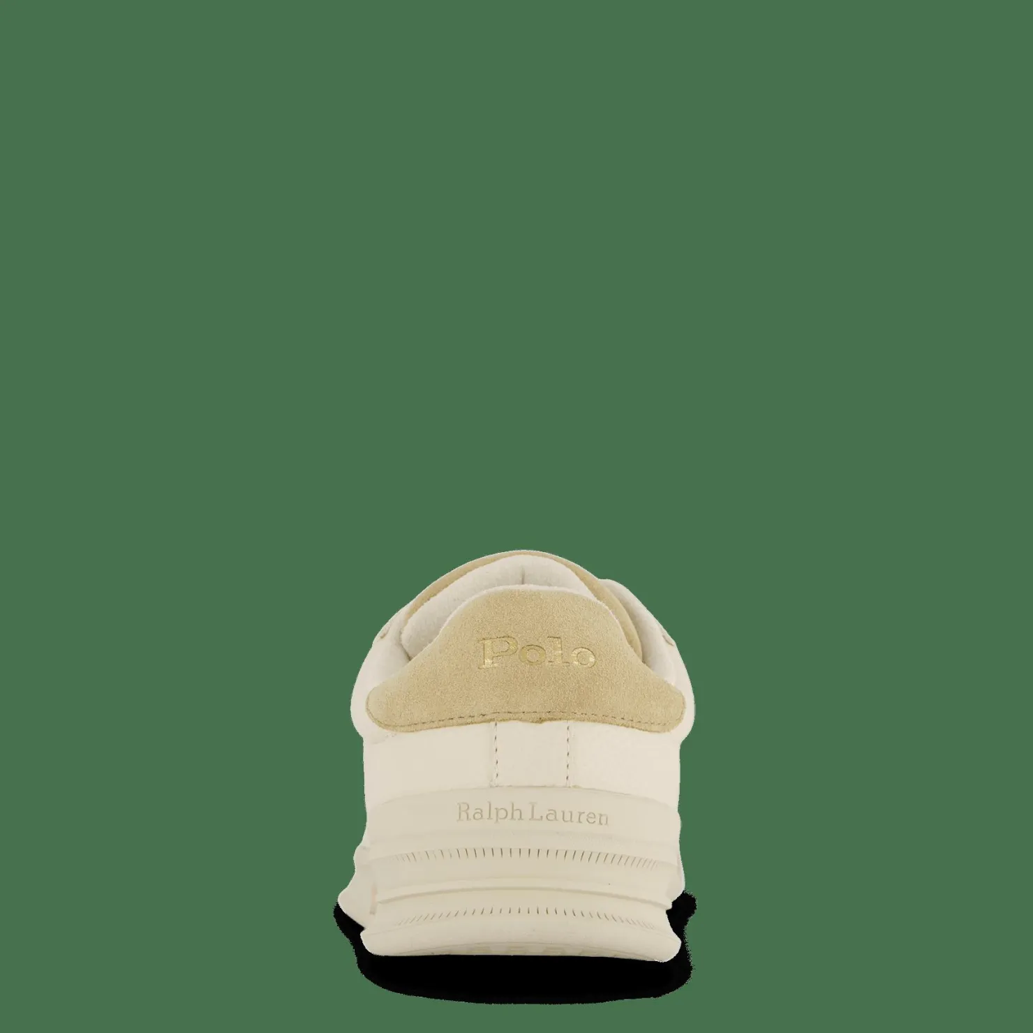 Polo Ralph Lauren Heritage Court II Leather Sneaker Ecru / Bone Beige Discount