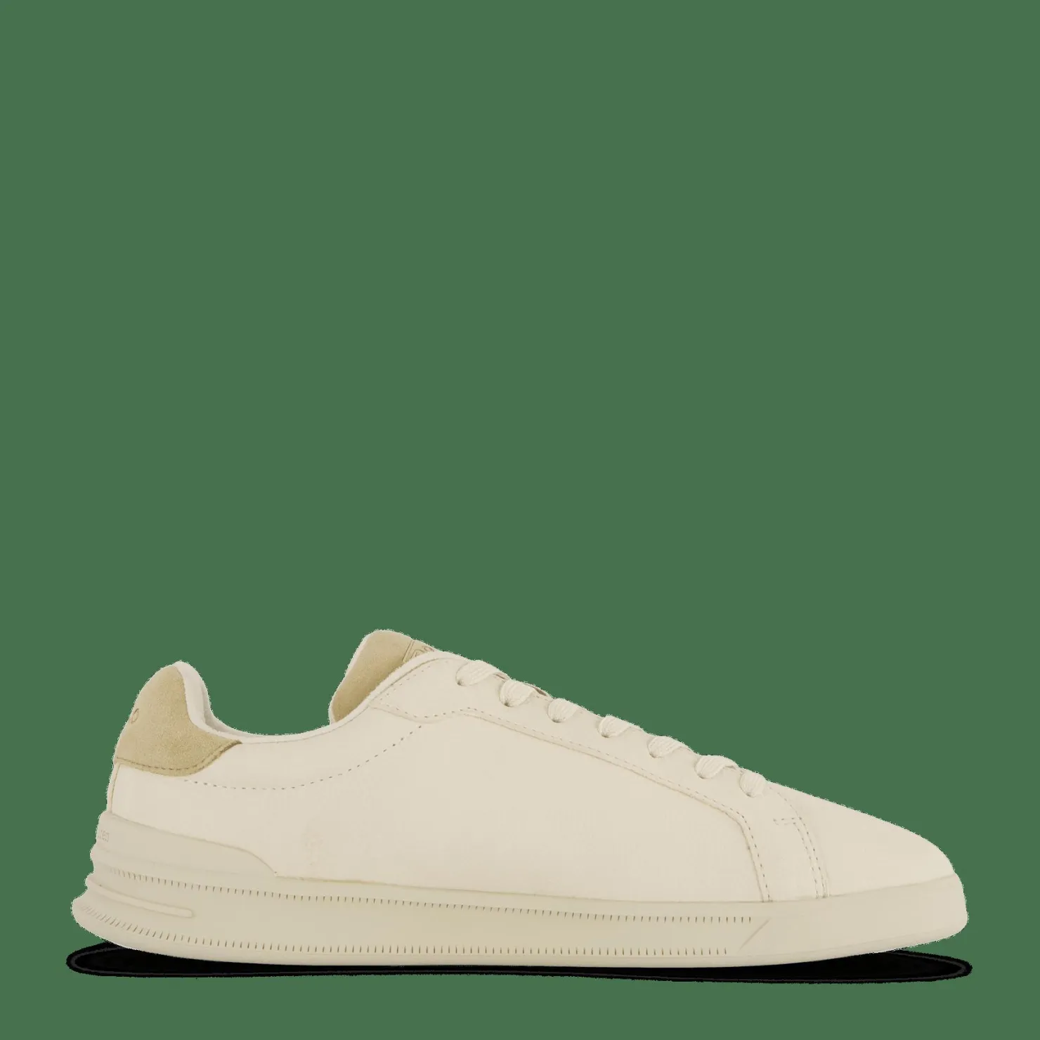 Polo Ralph Lauren Heritage Court II Leather Sneaker Ecru / Bone Beige Discount