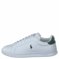 Polo Ralph Lauren Heritage Court II Leather Sneaker White / College Green PP Vit Online