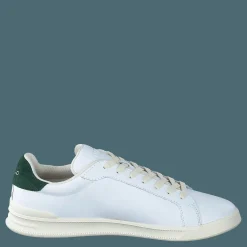 Polo Ralph Lauren Heritage Court II Leather Sneaker White / College Green Vit Clearance