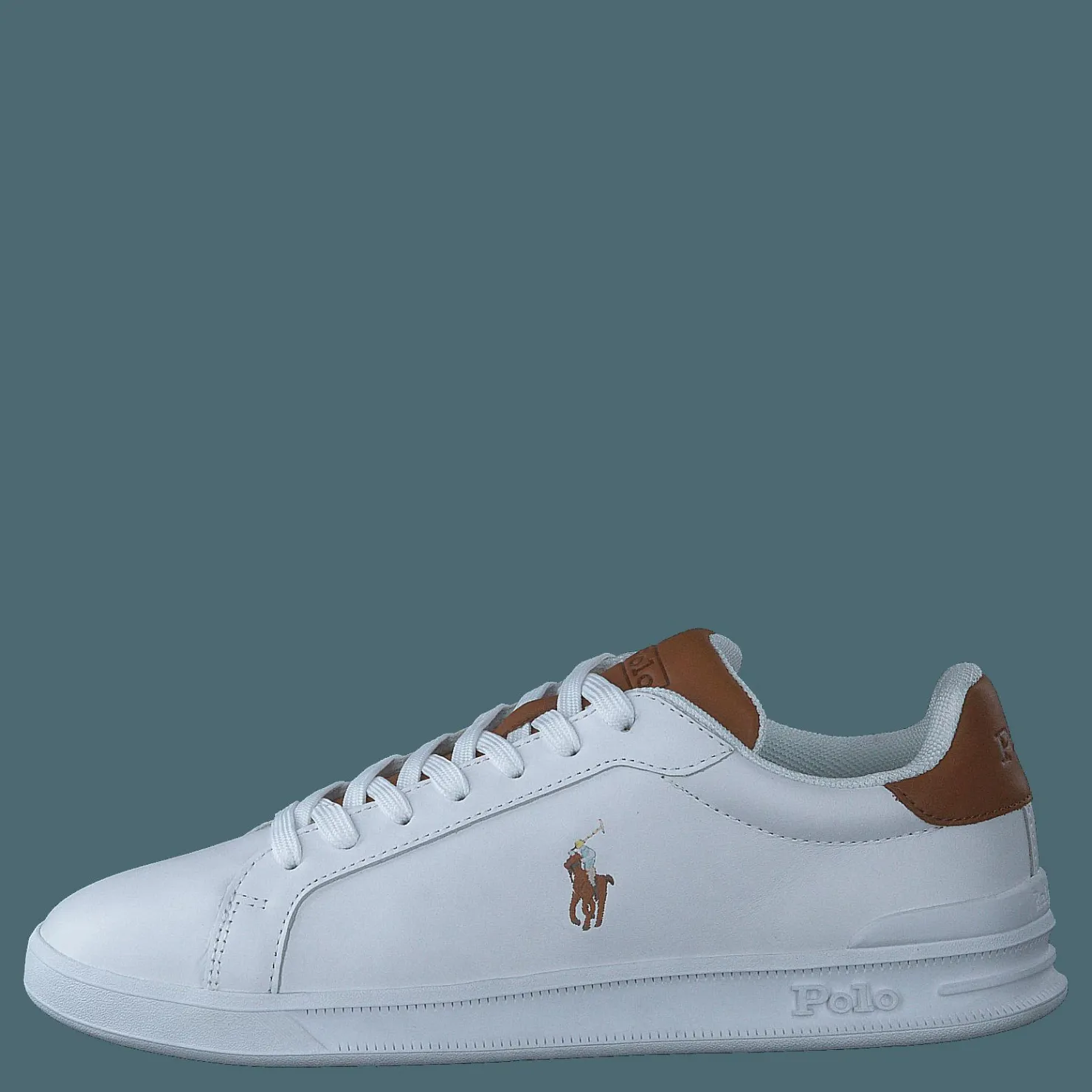 Polo Ralph Lauren Heritage Court II Leather Sneaker White / Tan Vit New